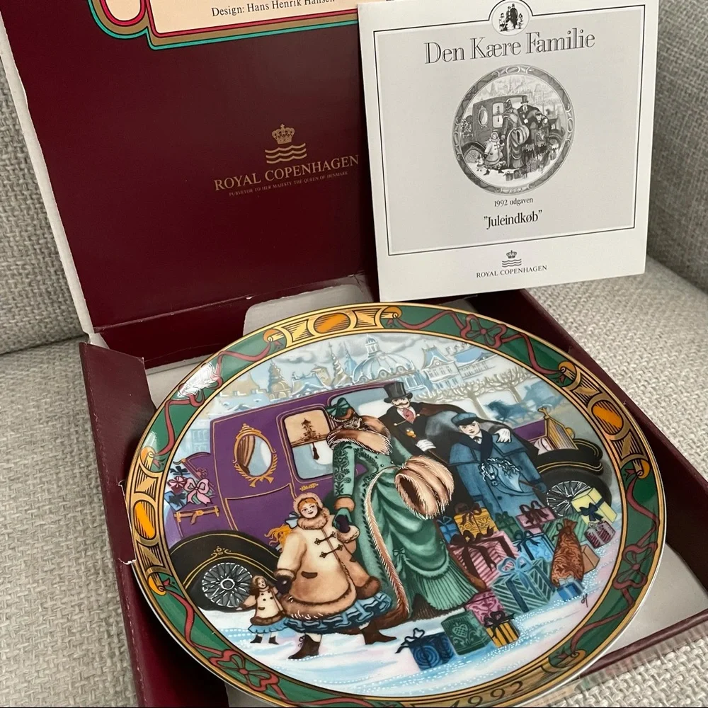 Christmas Shopping Plate by Royal Copenhagen